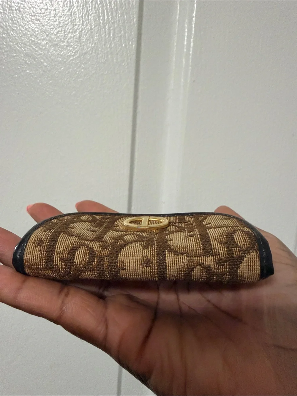 Dior Brown Monogram Foldover Coin Pouch